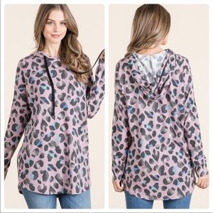 Animal print hoodie